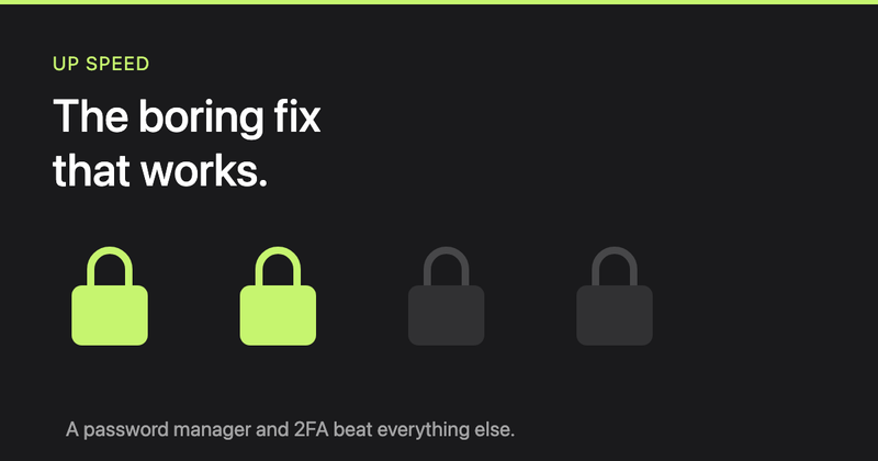 Admin passwords and two-factor, the boring fix that works