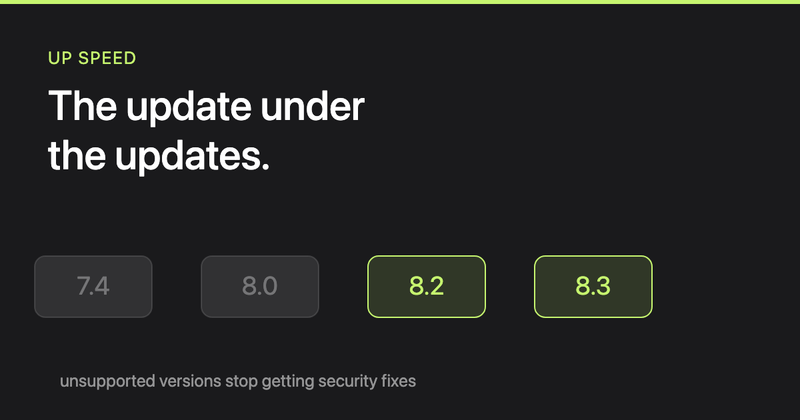 PHP versions, the update nobody talks about