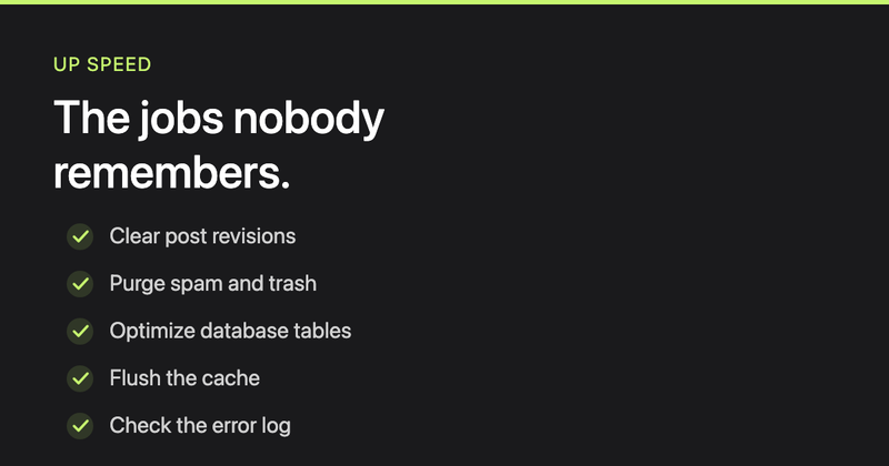 The maintenance tasks nobody remembers