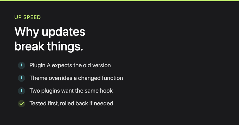 Why WordPress updates break sites