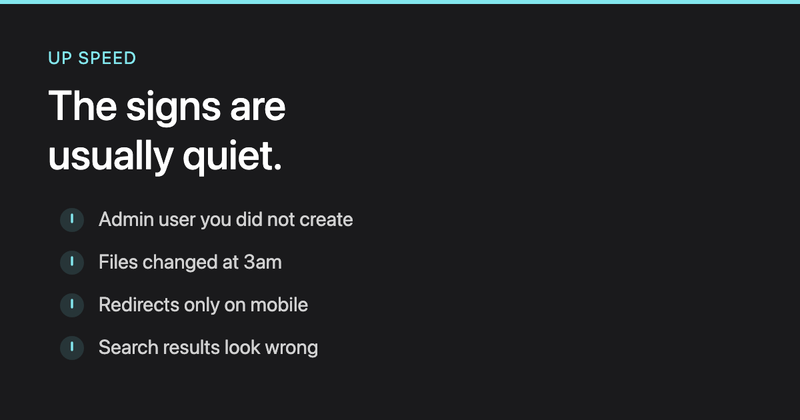 Signs your WordPress site is already compromised