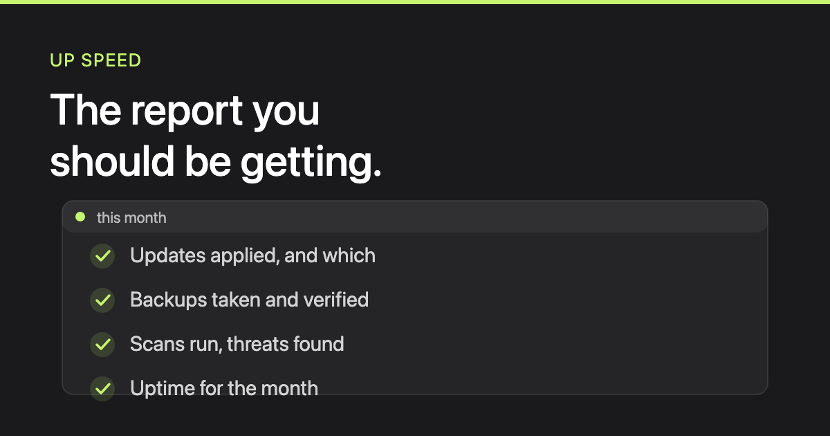 The monthly report you should be getting