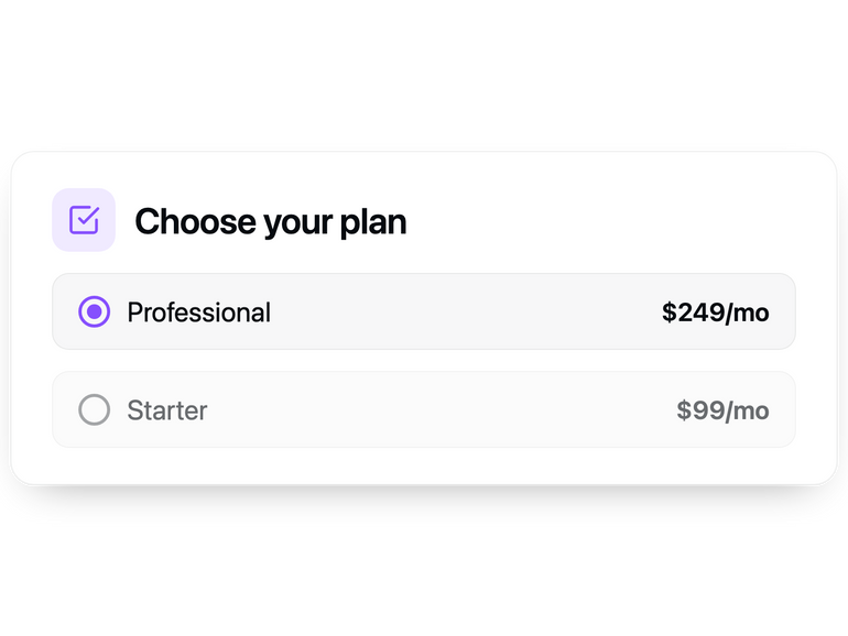 Choose your plan.